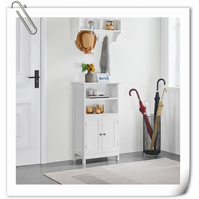 Armoire de salle de bain autoportante en bois massif Cabinet