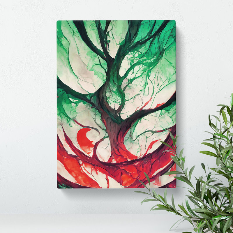 Abstract Tree No.6 - Wrapped Canvas Print, 50cm H x 35cm W x 3cm D