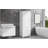 Freestanding Storage Cabinet with Two Drawers and Adjustable Shelf-1129080524