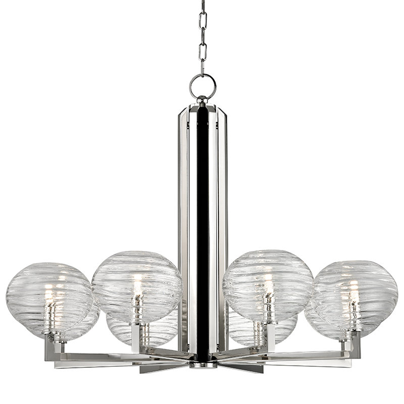 Breton 8 - Light Chandelier, Polished Nickel