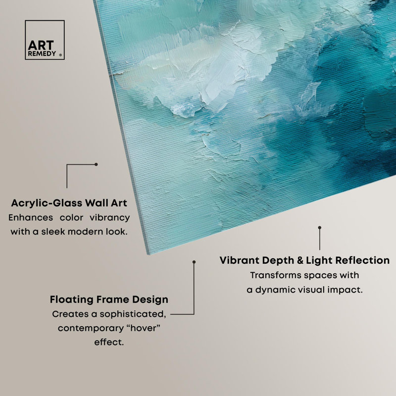 «Celeste Swirls II», reproduction d'art acrylique côtière par Art Remedy, H 30 po x l 30 po