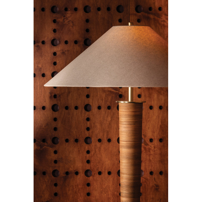 Bohicket Floor Lamp in Aged Brass by Cortney Bishop