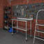 Table en acier inoxydable avec dosseret et roulettes AmGood. NSF.-90296353