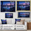 Blue Nyc At Night Window View III - New York City Wall Art-1374306189-1374306190