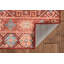 Tapis lavable tissé à la machine rouge et ivoire-829631989