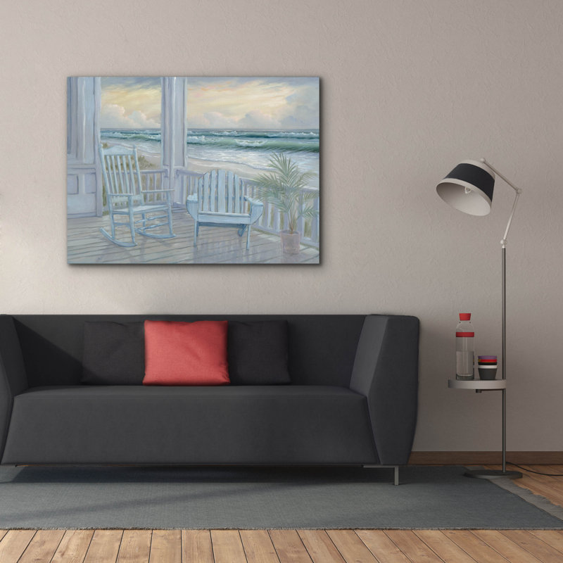 "Epic Graffiti" Coastal Porch 2 "par Georgia Janisse, art mural sur toile, 54 po x 40 po