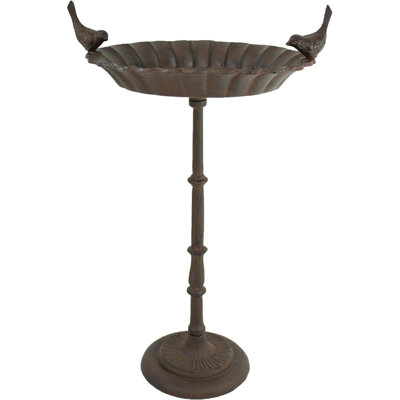 Eldiona Iron Pedestal Birdbath