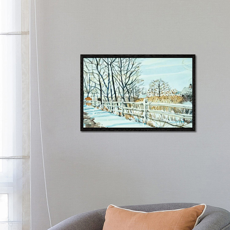 Silence by Luisa Millicent - Painting on Canvas, Black Framed, 45.72cm H x 66.04cm W x 3.81cm D