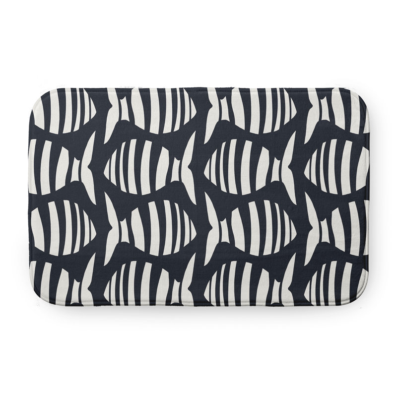 Tapis de bain Sail Sun and Fun, L 17 po x L 24 po, Noir
