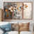 Toile avec cadre flottant brun
