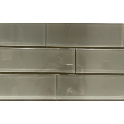 Wisteria 4" x 12" Beveled Glass Subway Tile