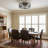 Caged Ceiling Fan With Lights Remote Control, Low Profile Flush Mount Farmhouse Modern Ceiling Fans, 6 Speeds Reversible Blades, 5 LED Bulbs Include(Black)