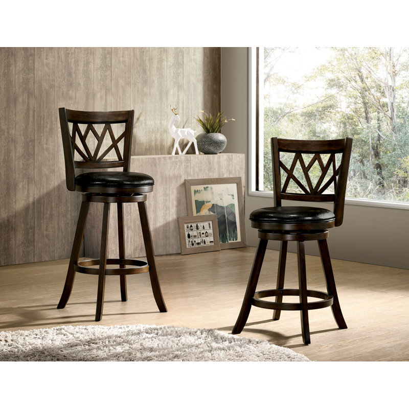 Tabouret de bar Rickey, Cerisier brun, Tabouret de comptoir (siège d'une hauteur de 24,6
