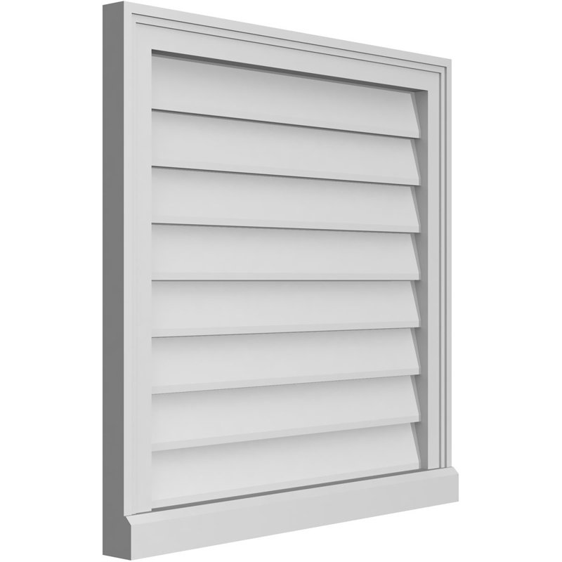 Brickmould Sill Frame, Primed Tan, 26" H x 26" W x 2" D
