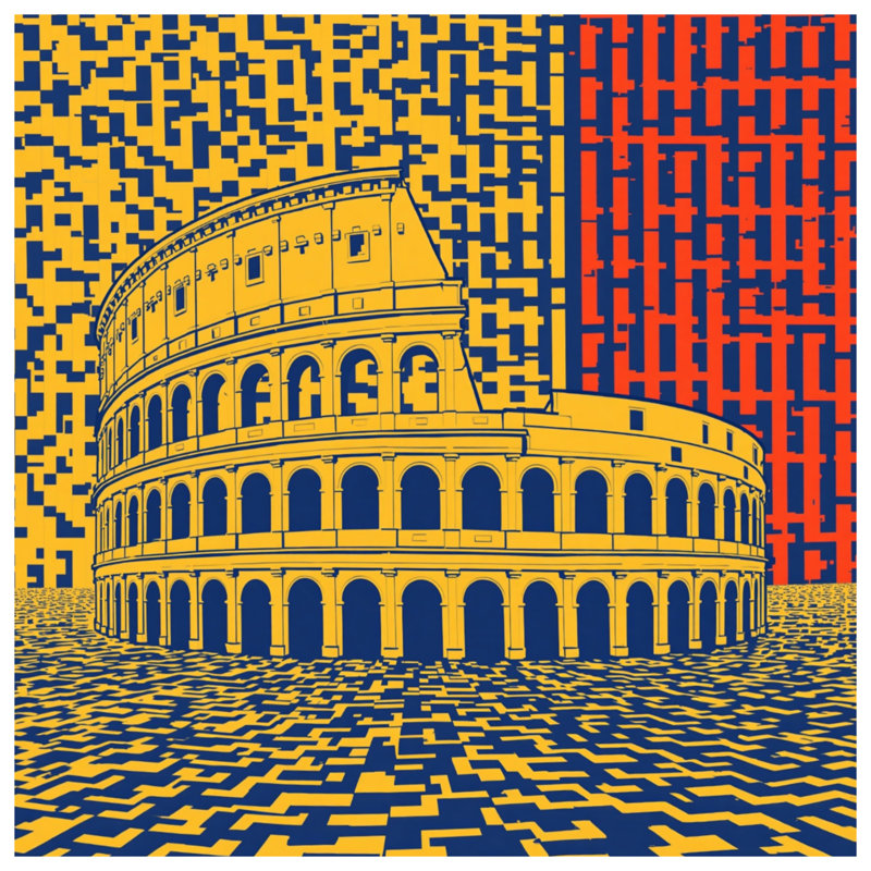 Édredon Colosseum Abstract Art, Queen