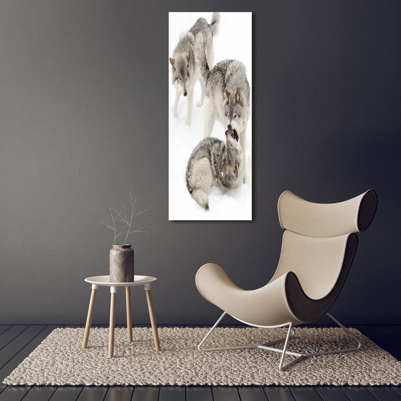 Gray Wolves - Wrapped Canvas Print