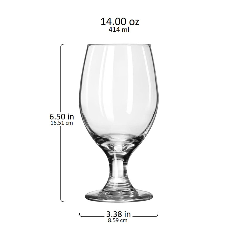 Libbey 14 oz Clear Glass Banquet Goblet Set