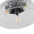 Modern 12.2" 3-Light Matte Black Flush Mount Ceiling Light with Textured Clear Glass Shade
