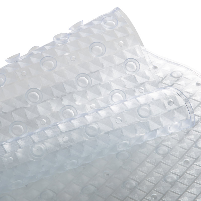 Clear PVC Anti-Slip Mildew Resistant Bath Mat