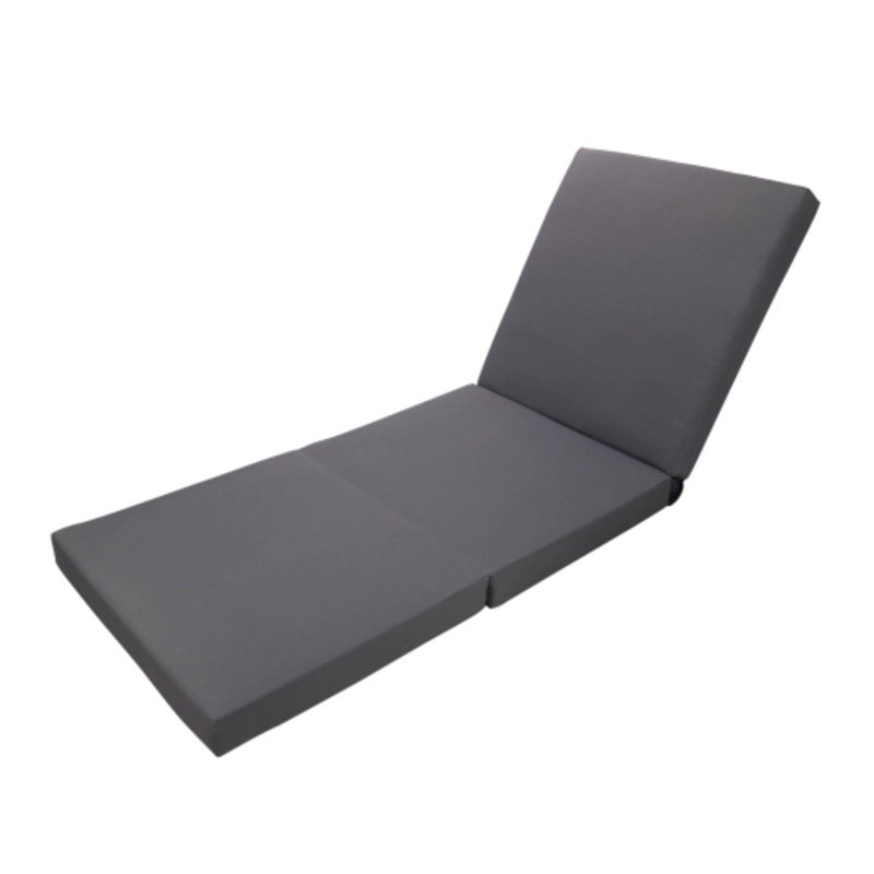 Gray Broadway Outdoor Chaise Lounge Cushion, Gray
