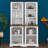 Two-Piece Tall Cabinet, Modern Bookshelves With Storage Shelves, Freestanding Open Display Shelf With Anti-Tip Device-761012182
