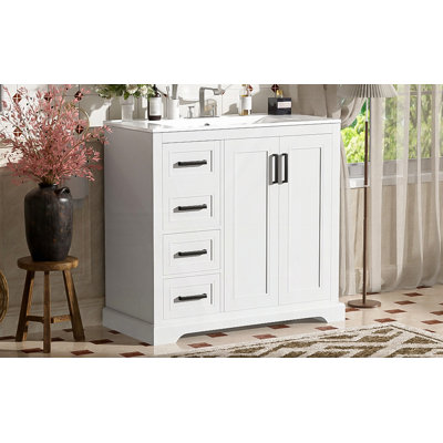 Meuble-lavabo moderne 36 "avec lavabo en céramique