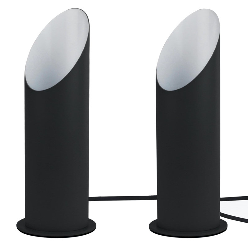 Abderraouf 27.3cm Floor Lamp Set, Black