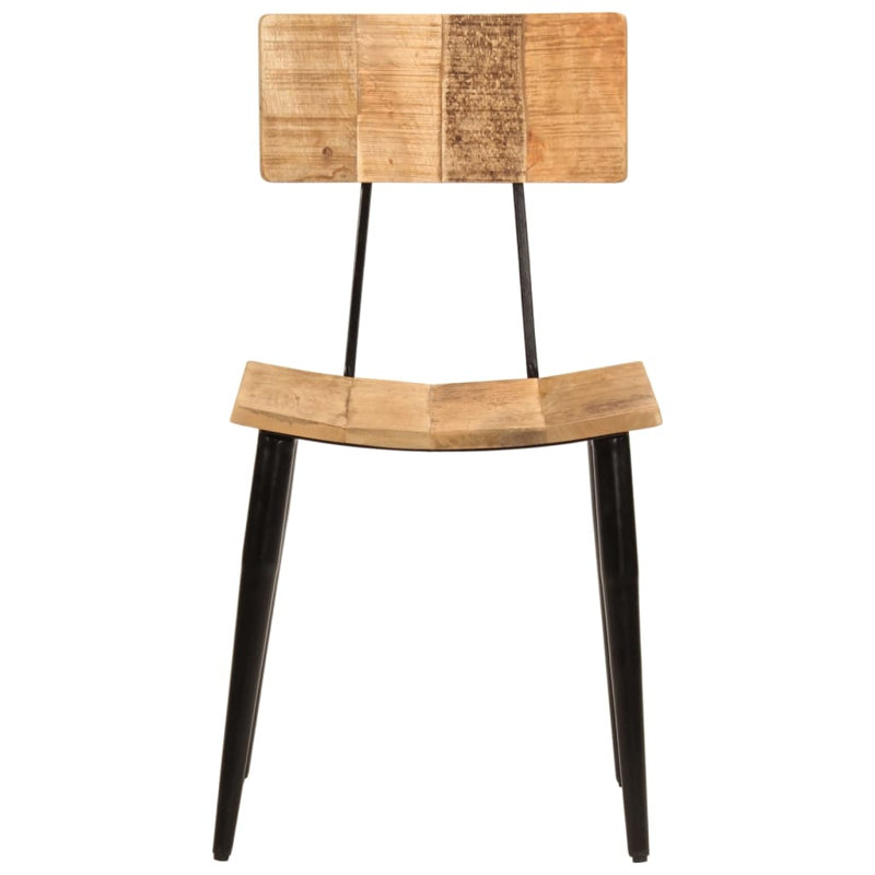 Deven 43cm H Side Chair in Multicolour, 2, Brown Wood Mango