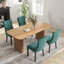 Ensemble de salle à manger rectangulaire à double piédestal avec table de salle à manger de style crème-1947038658-1947038668-1947038671