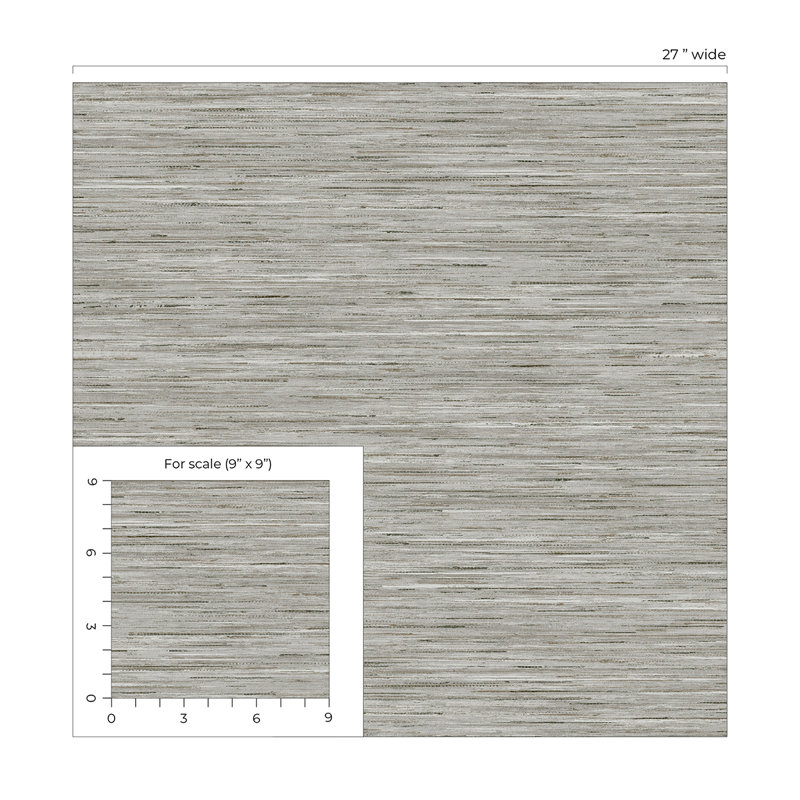 Rouleau de papier peint embossé 3D L 27 pi x l 27 po Arnod, gris