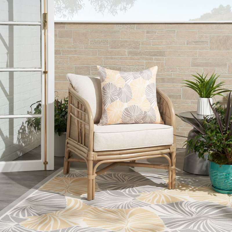 Waverly Multicolor 20" x 20" Polyester Indoor/Outdoor Throw Pillow