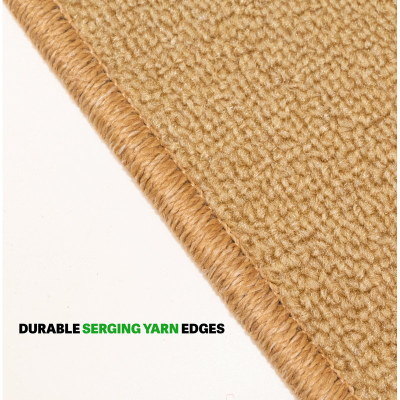 Tapis d'escalier antidérapant lavable à la machine, Rectangle 2 pi 2 po x 7,5 po, Jaune