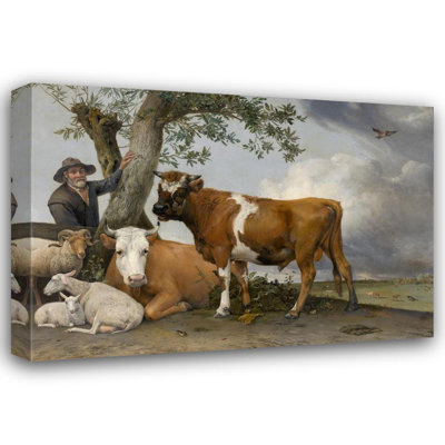 "The Bull" by  Paulus Potter - Gallery Wrap Canvas Wall Art