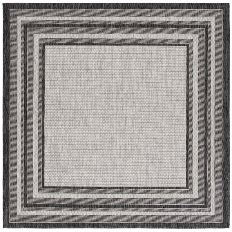 Hance Performance Solid Color Indoor/Outdoor Area Rug, Square 6'7"