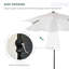 Parasol solaire 9 pi x 7 pi avec lumières à DEL - inclinable, manivelle pratique, abat-jour extérieur pour le jardin, la terrasse, la cour et le mécanisme à manivelle, divers espaces
