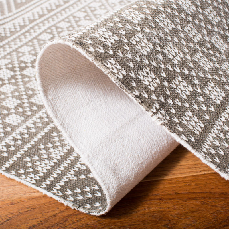 Tapis en coton tissé à la main Reuben, Rectangle 2 pi 3 po x 4 pi
