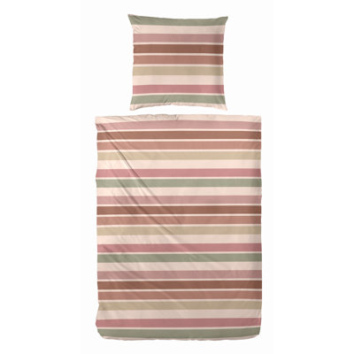 Latitude Vive Clorice Cotton Striped Duvet Cover Set with Pillow Shams and Pillowcases