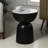 Atarah 20" Contemporary Natural Marble/Metal Handmade Hourglass End Table