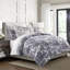 Ensemble d'édredon en coton aubergine 8 pièces Au Village-102185539