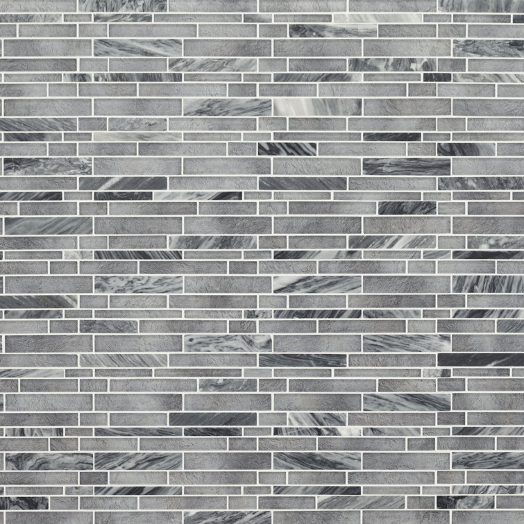 Interlocking Random Sized Glass Mosaic Sheet Tile
