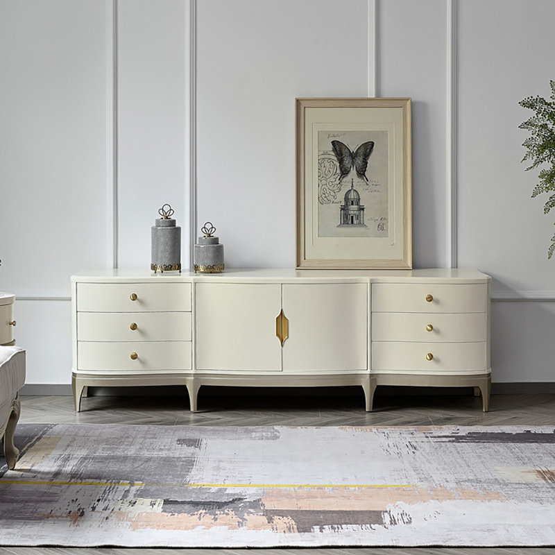 Meuble télé de luxe américain, H 25,6 po x L 94,5 po x l 17,7 po