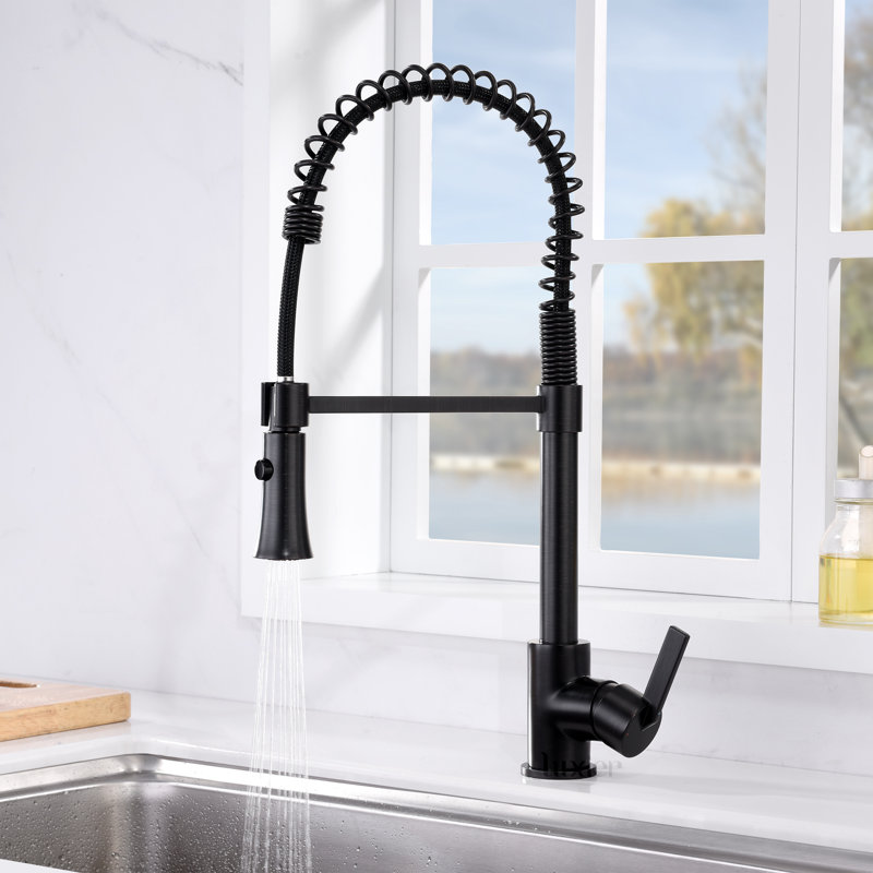 Pull Down Single Handle Kitchen Faucet, Oil Rubbed Bronze