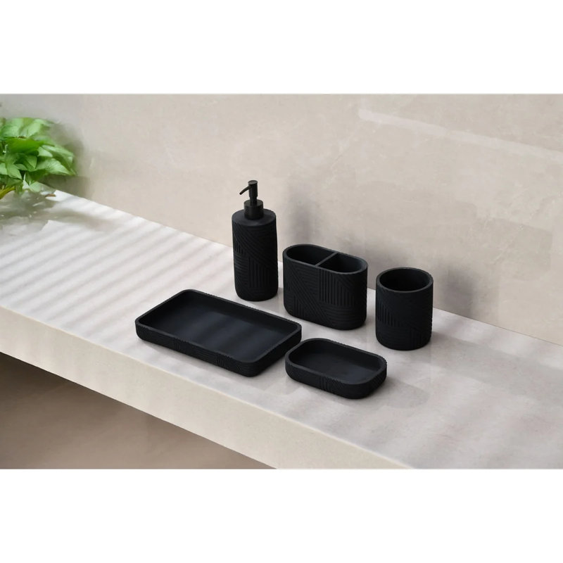 7pc Resin Bathroom Accessories Set