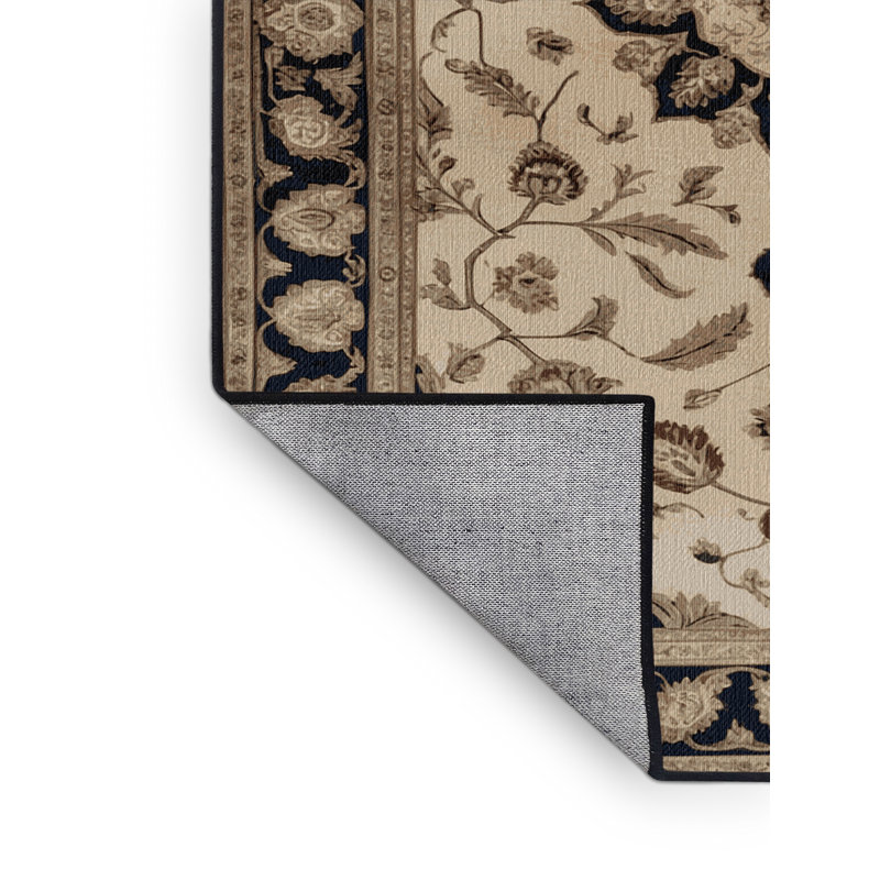 Tapis brun lavable à la machine, Rectangle 7 pi x 10 pi