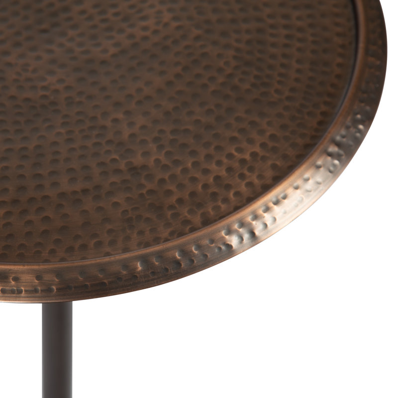 Alex-May Iron Top End Table, Bronze