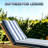 Outdoor Chaise Lounge Cushion, Waterproof Fade-resistant Patio Lounger Cushion With Removable Cover For Pool, Deck, And Lawn, Sapphire Blue Cabana Stripe
