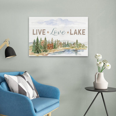 Rustic Retreat IV - art bleu chalet brun brun