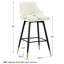 Swivel Velvet Upholstered Counter & Bar Stool-895881239-873056601