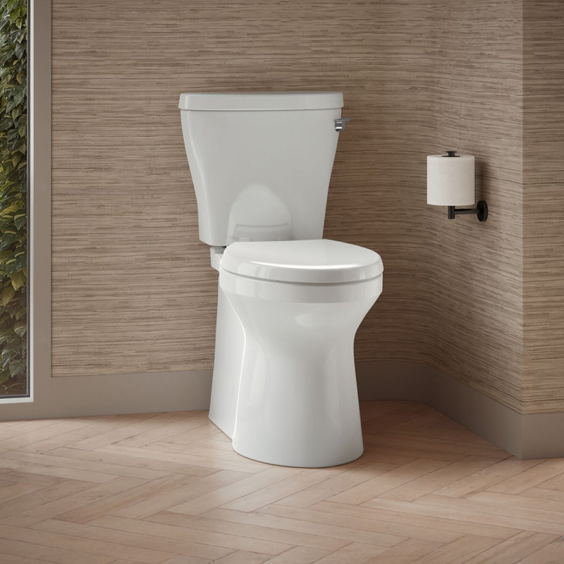 Toilette allongée deux pièces Betello 1,28 GPF (économe en eau) (siège non inclus), Blanc, Droite