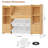 46.9"W Kids Bookshelf with 6 Storage Cubbies, Toy Organizer with Storage Shelves, for Playroom, School-1447554419